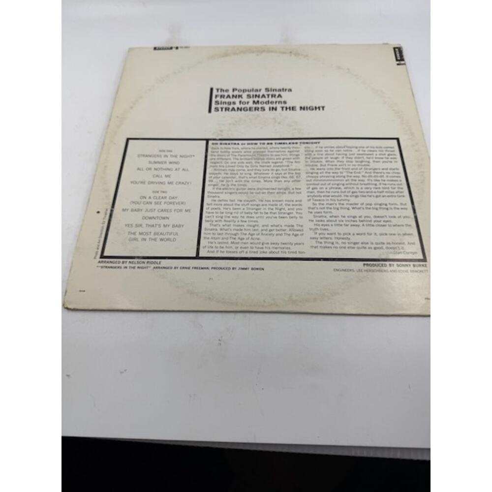 Frank Sinatra – Strangers In The Night 1966 Vinyl Album Record - Picture 3 of 5